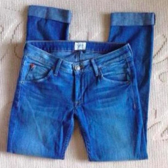 Hudson Bacara Crop Straight Cuffed Legs Jeans - Picture 3 of 6